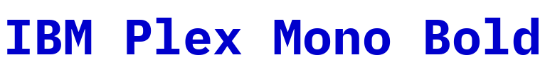 IBM Plex Mono Bold police de caractère